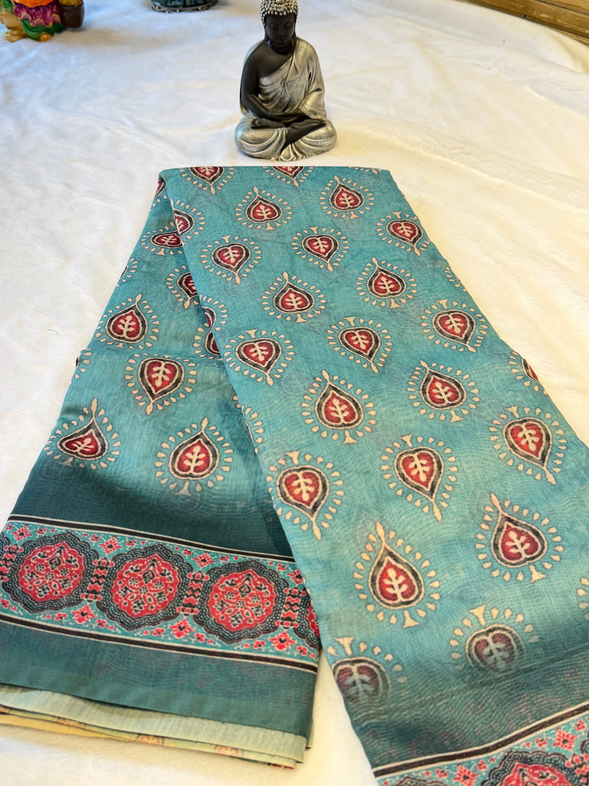 Chanderi Cotton-Digital print Saree