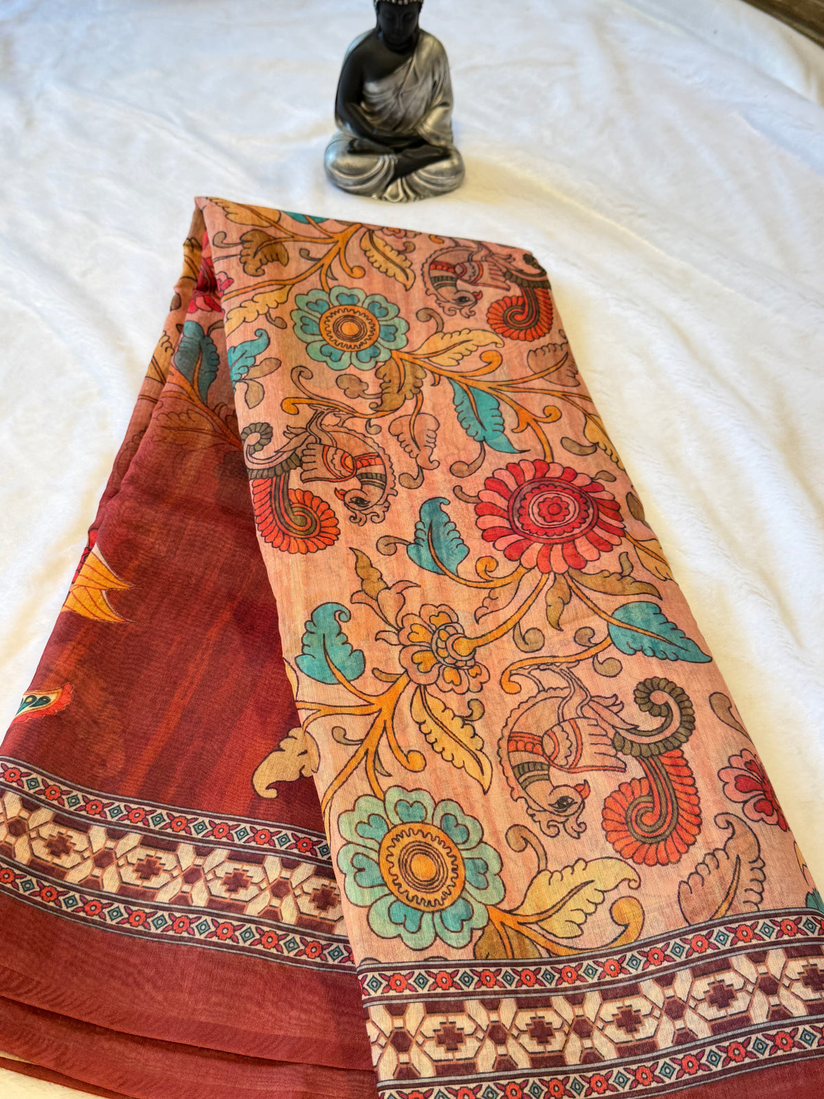 Chanderi Cotton-Digital print Saree