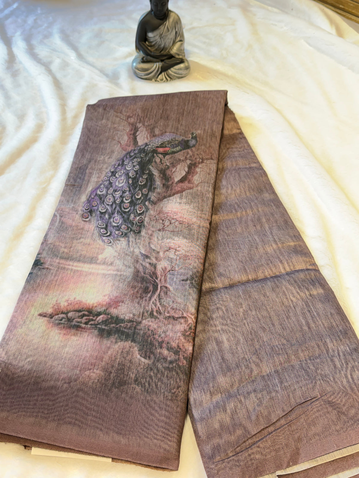 Chanderi Cotton-Digital print Saree