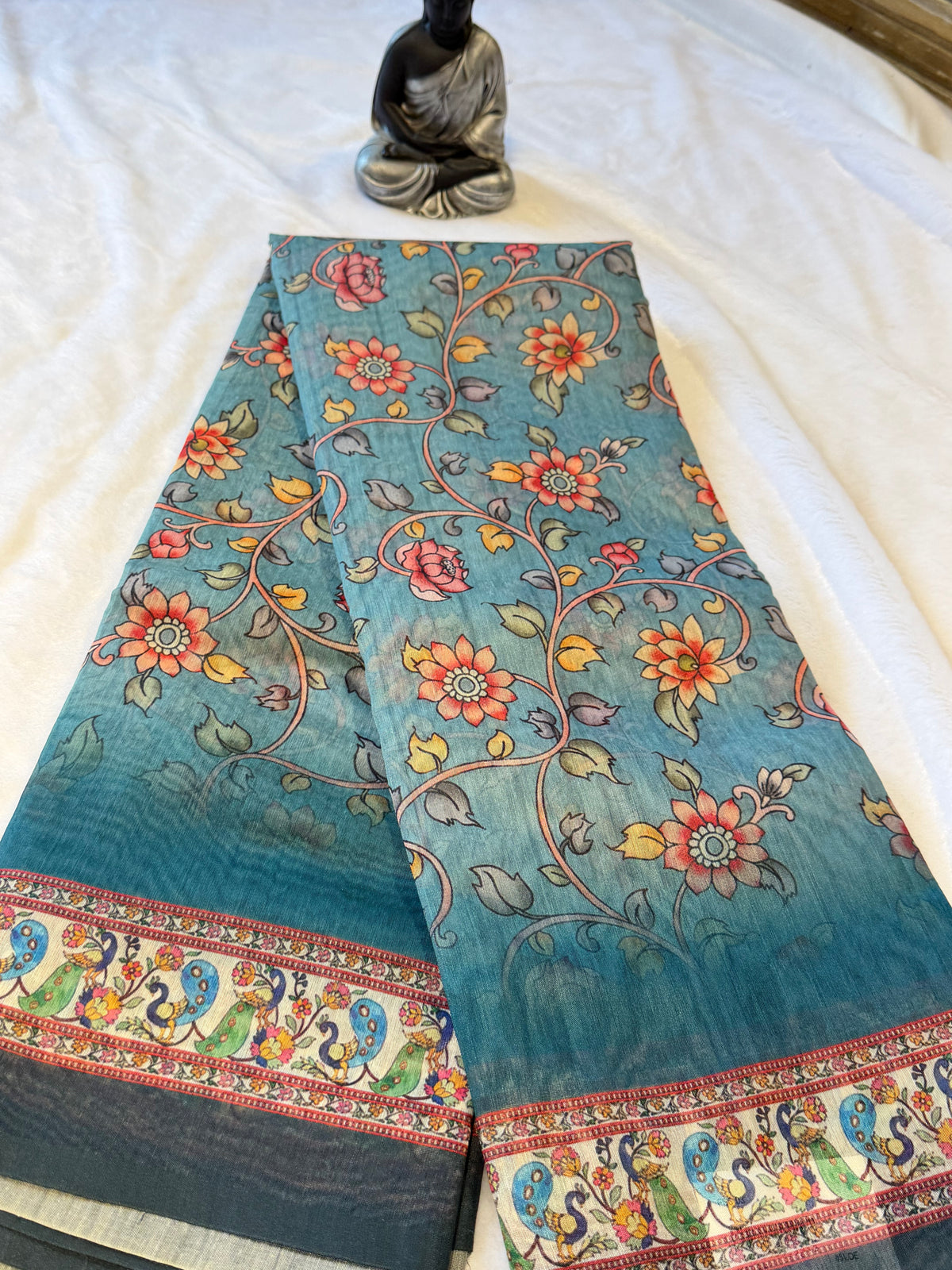 Chanderi Cotton-Digital print Saree