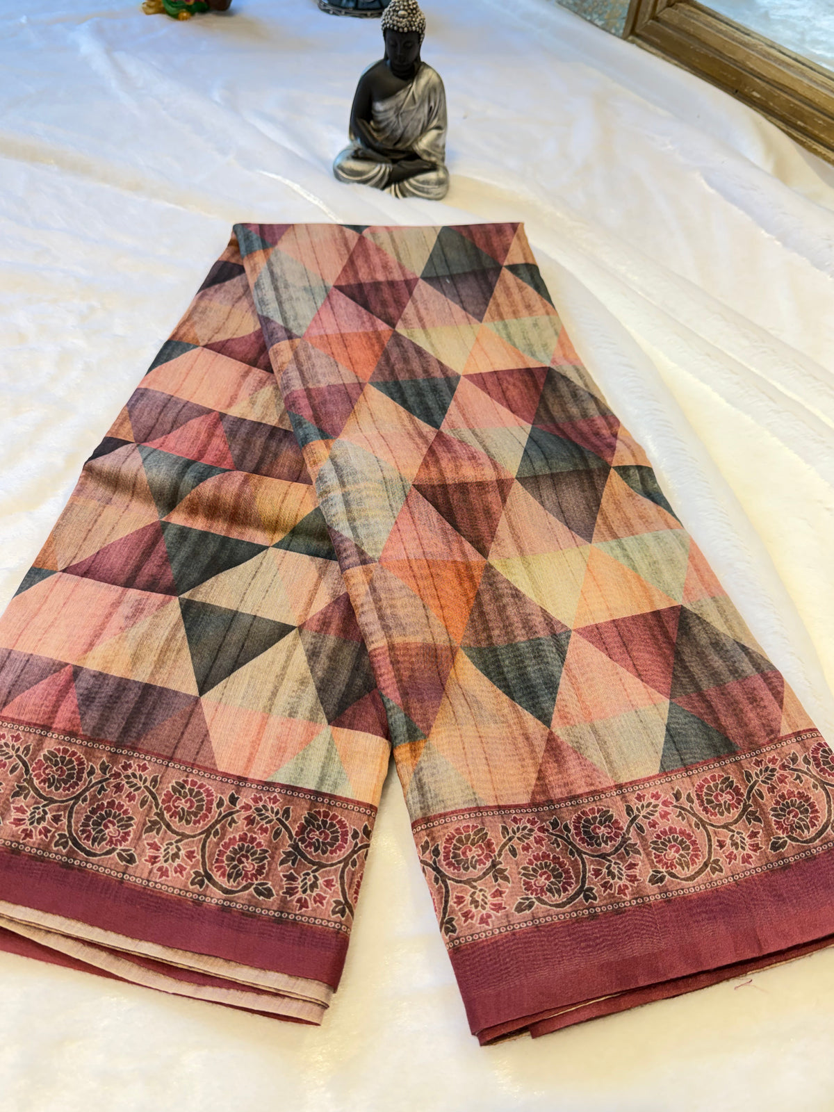 Chanderi Cotton-Digital print Saree