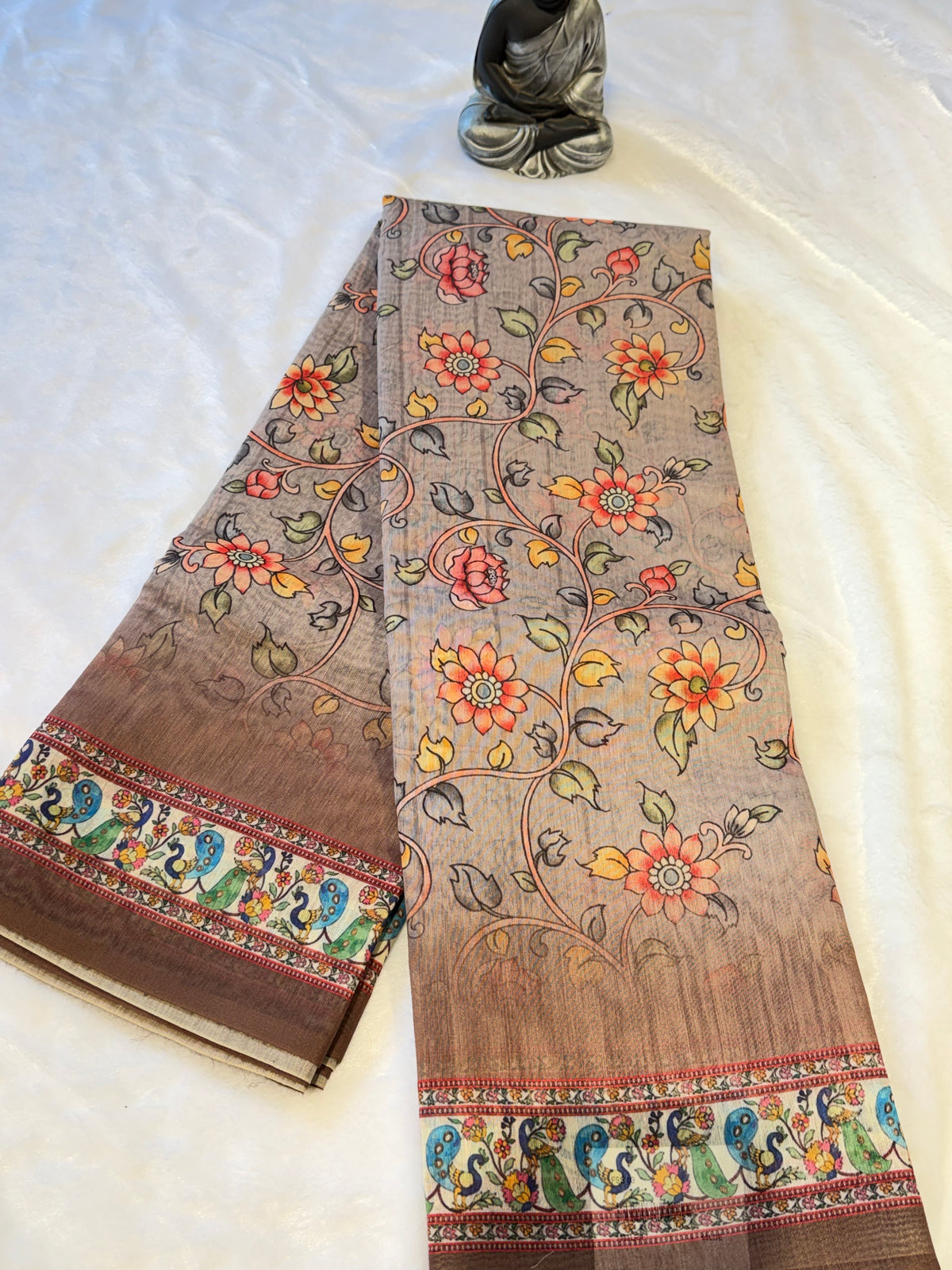 Chanderi Cotton-Digital print Saree