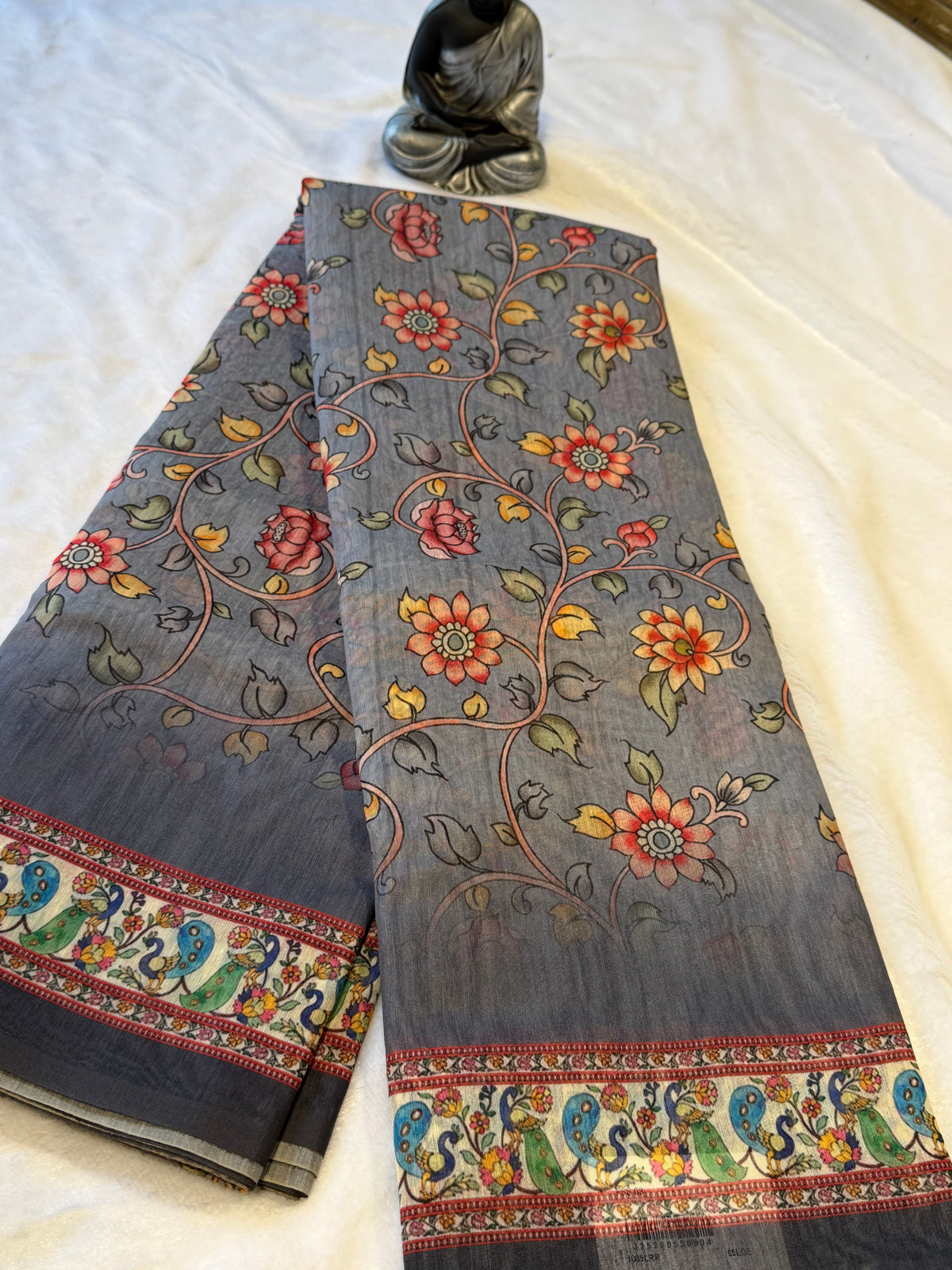 Chanderi Cotton-Digital print Saree