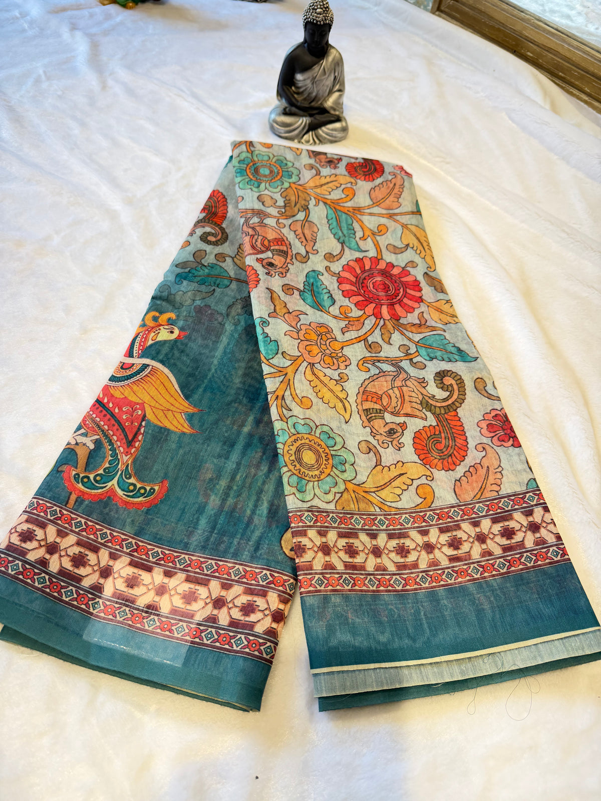 Chanderi Cotton-Digital print Saree