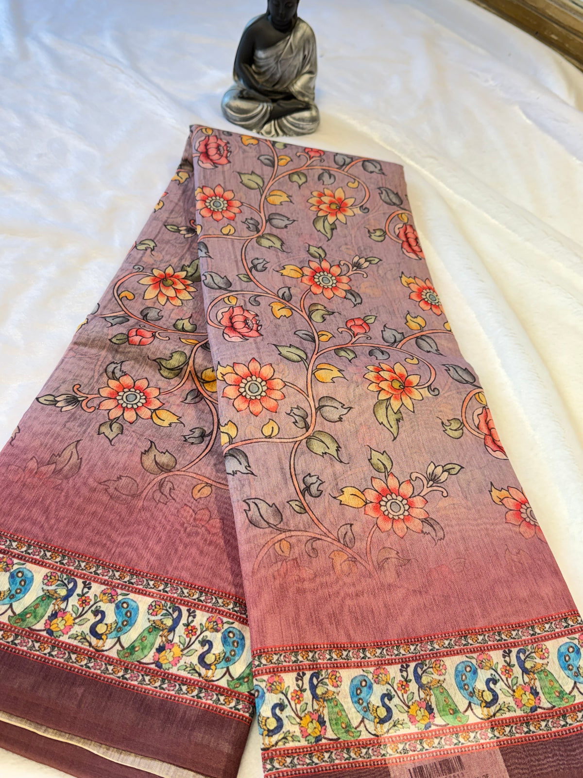 Chanderi Cotton-Digital print Saree