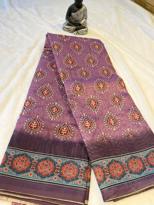 Chanderi Cotton-Digital print Saree
