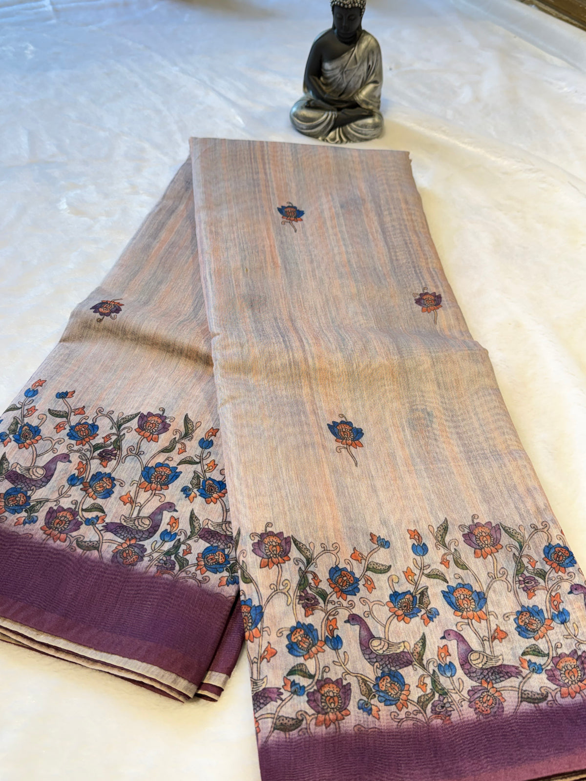 Chanderi Cotton-Digital print Saree